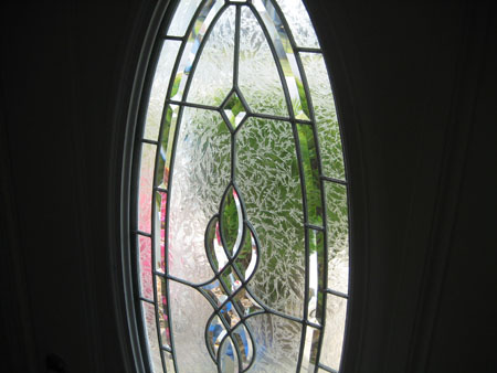 new oval glass door